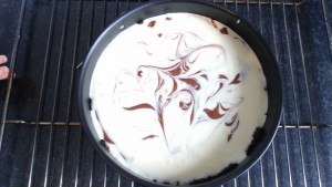 cheesecake marbré chocolat