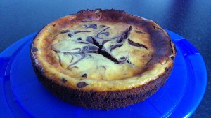 cheesecake marbré chocolat