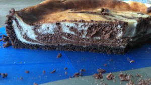 cheesecake marbré chocolat