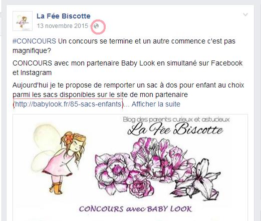 partage sur facebook