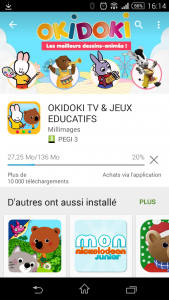 avis sur l'application OKIDOKI TV