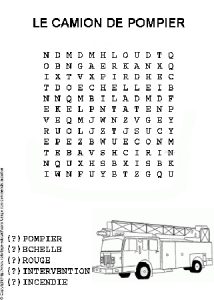 jeu à imprimer pompier