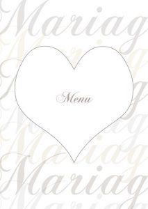 menu mariage