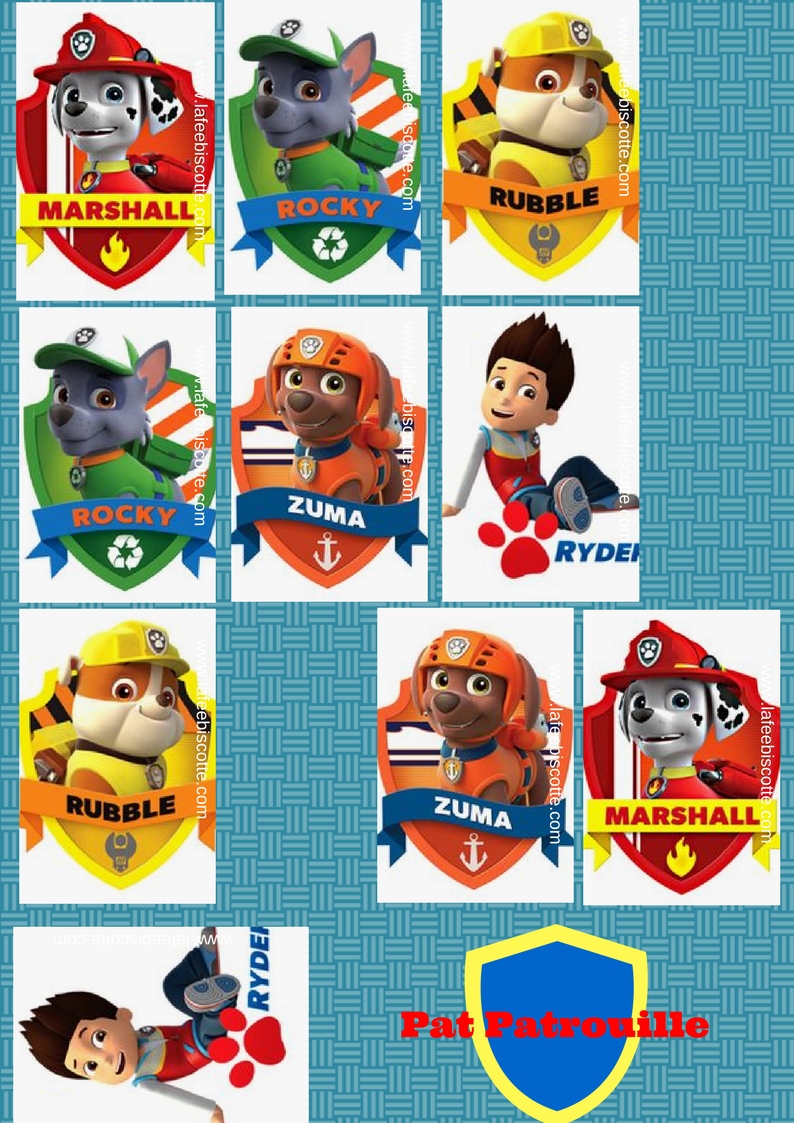 Colle ton badge Chase Pat Patrouille Paw Patrol