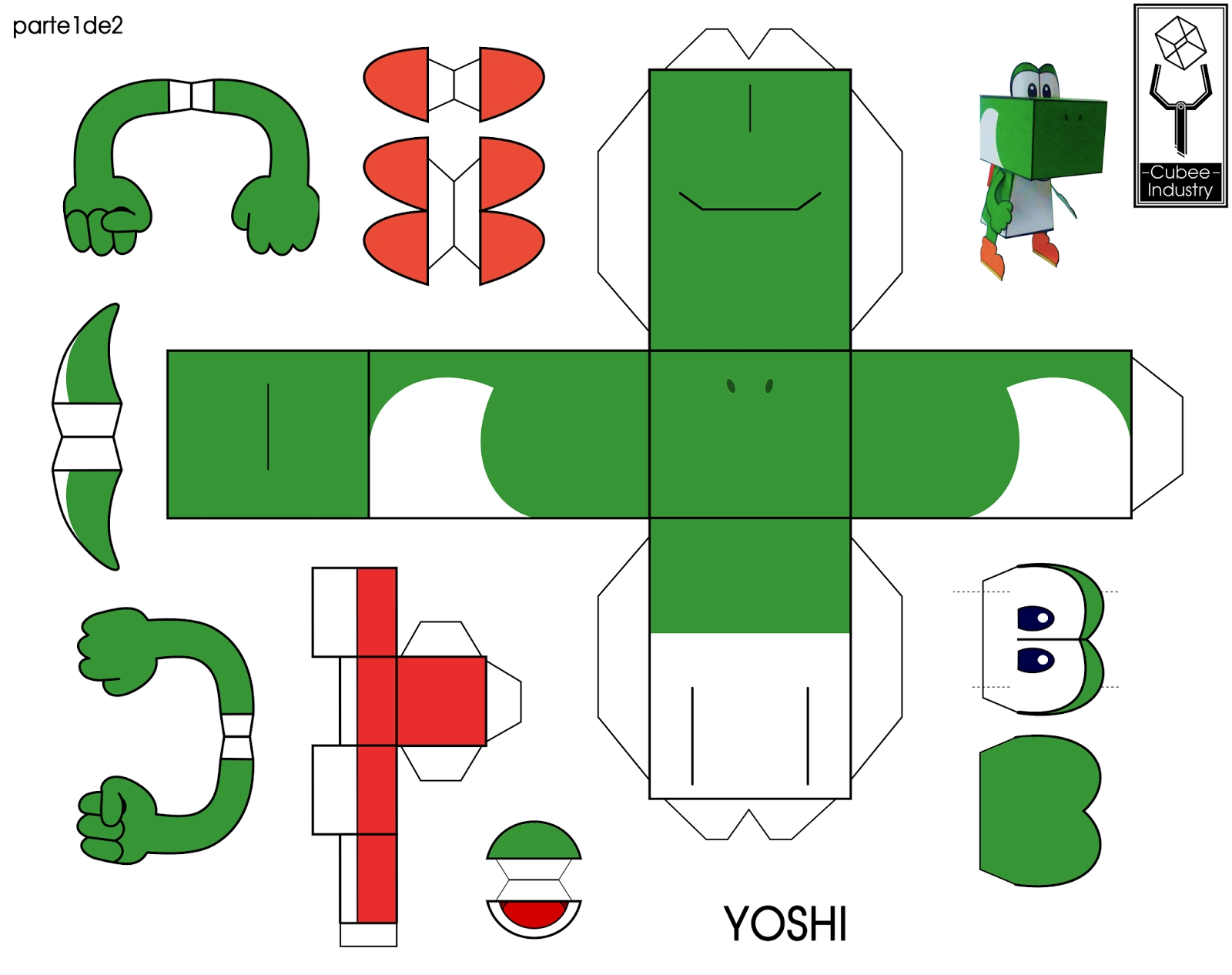 paper toys yoshi La Fée Biscotte