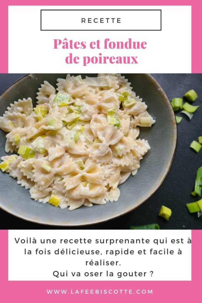 Pâtes et fondue de poireaux